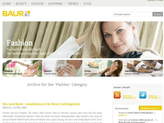 Bild: BAUR Versand startet einen Mode und Fashion Blog