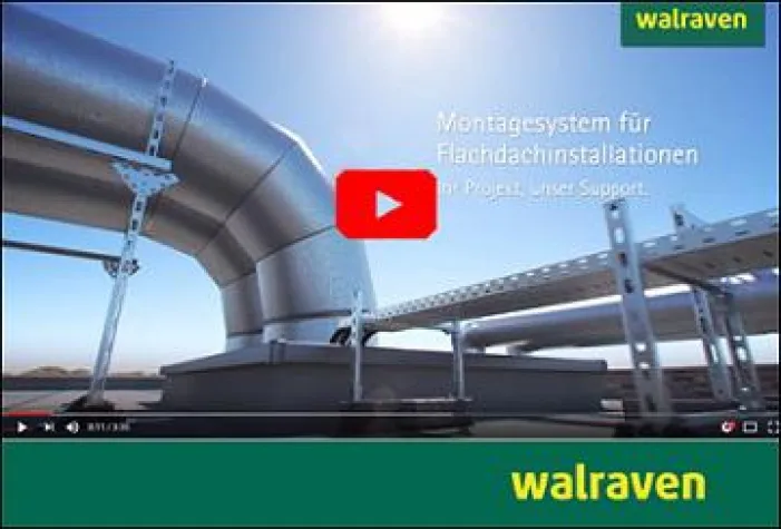 Bild: Walraven-Montagesystem zur Aufständerung von Flachdachinstallationen