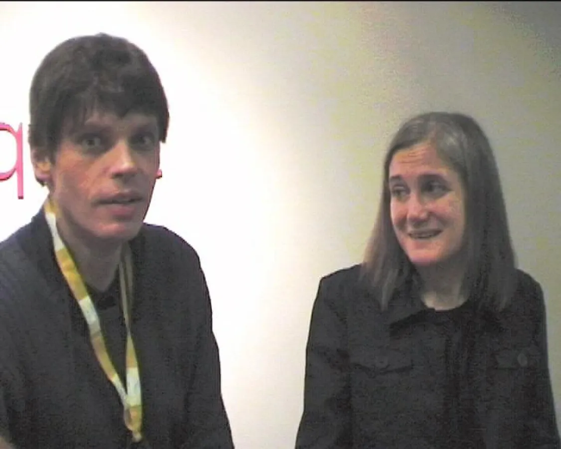 Die Journalisten, Rundfunk-Jornalisten und Autoren Amy Goodman und Andreas Klamm trafen sich im Dezember 2008 in Stockholm, Schweden.