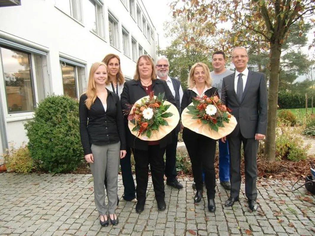 Geschäftsführer Christian Kutschker (r.) und Mitarbeiter.