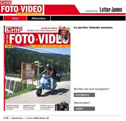 Bild: LetterJames personalisiert CHIP FOTO-VIDEO digital