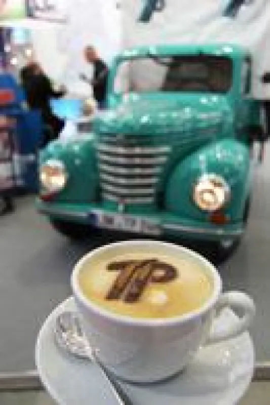 Den vielleicht besten Kaffee auf der FachPack gab es am Stand der TransPak AG