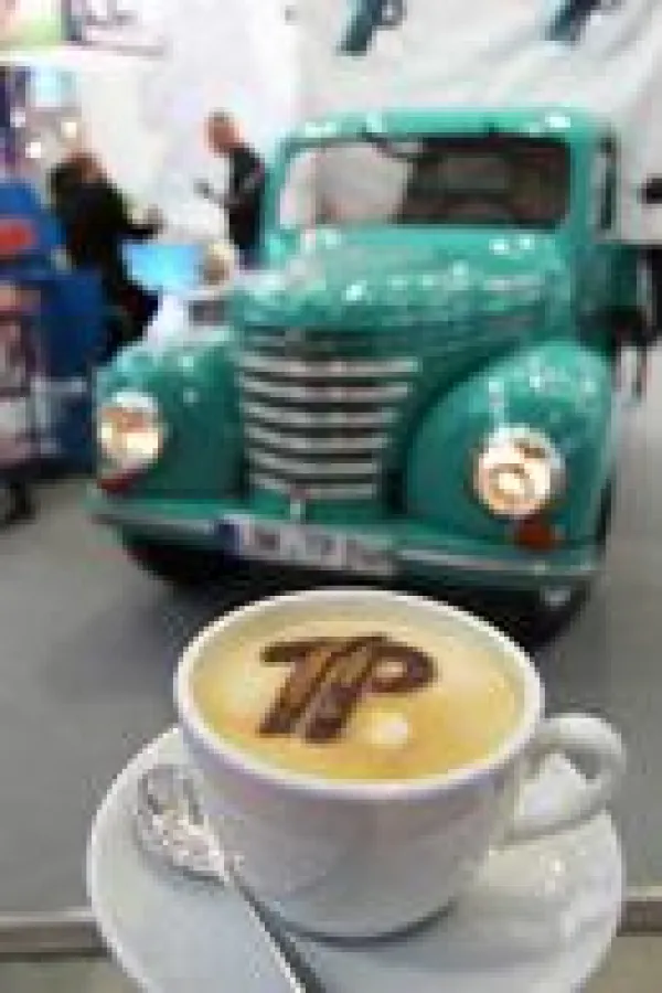 Den vielleicht besten Kaffee auf der FachPack gab es am Stand der TransPak AG