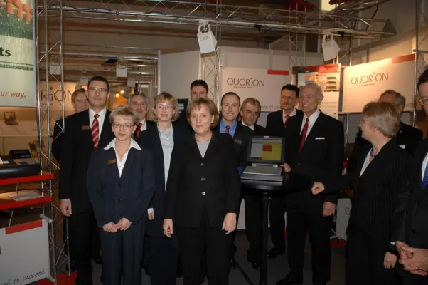 Bild: Bundeskanzlerin Merkel würdigte den Mittelstand und besuchte thüringer Unternehmen