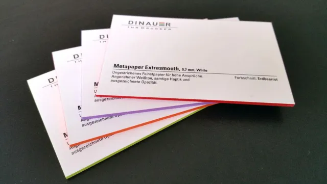 Bild: Visitenkarten mit echtem Farbschnitt liegen voll im Trend