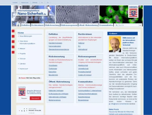 Bild: Informationsplattform Nano-Sicherheit.de - Neue Website zum verantwortungsvollen Umgang mit Nanotechnologie