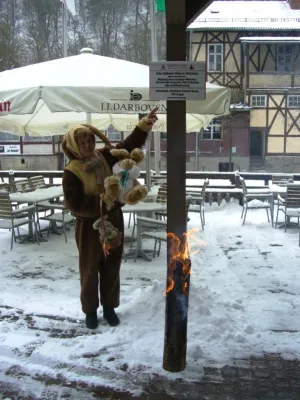 Bild: Ein frohes Weihnachtsfest zu Ostern 2008 im Selketal