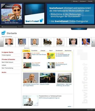 Bild: Start der bwinfonet Onlineplattform