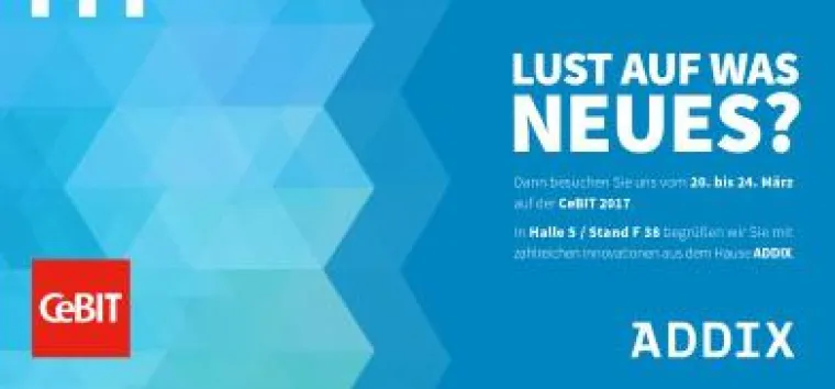 Bild: ADDIX mit zahlreichen Innovationen auf der CeBIT 2017