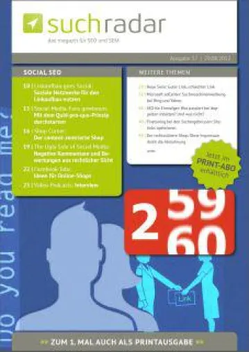 Bild: SEO-/SEM-Magazin suchradar gibt Unternehmen wichtige Tipps zum Thema „Social SEO“