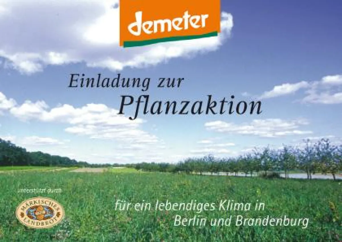 Die Spendenkarte der Aktion liegen in Bio-Läden aus und kann unter www.demeter-im-osten.de heruntergeladen werden.