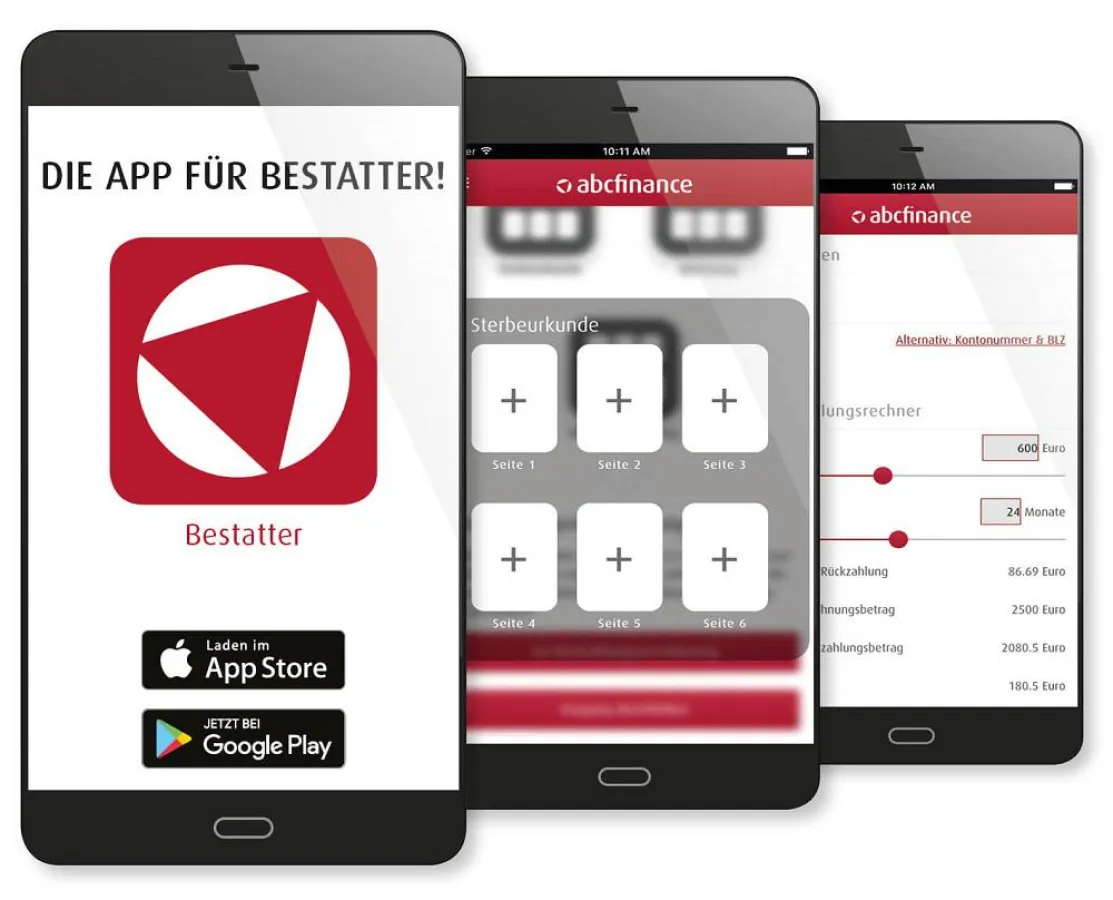 Viele nützliche Features sind in der Bestatter App enthalten