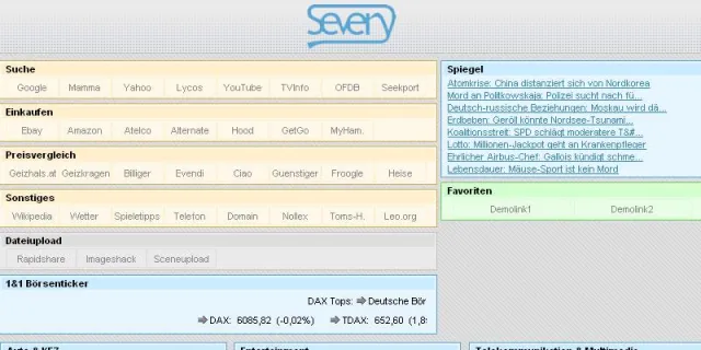 Bild: Severy - Startseite, Favoriten, Suchmaschine, kostenlos