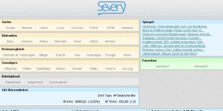Severy - Startseite, Favoriten, Suchmaschine, kostenlos Bild: Severy - Startseite, Favoriten, Suchmaschine, kostenlos
