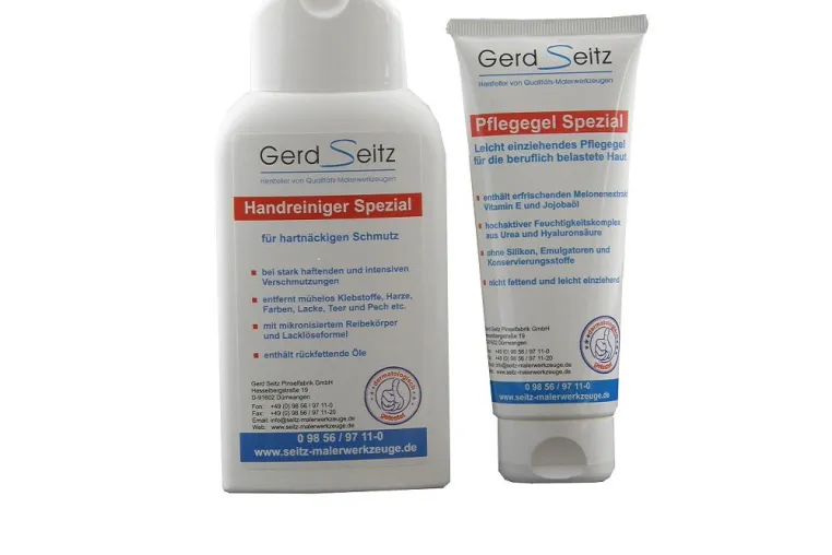 Bild: Seitz-Powerclean Spezial und Seitz-Pflegegel Spezial - das perfekte Handpflege-Duo für Beruf und Freizeit!