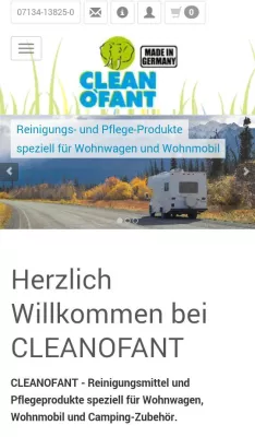 Bild: Neuer CLEANOFANT Internet-Shop: Reiniger und Pflege-Mittel für Wohnwagen, Wohnmobil, Caravan und Zubehör