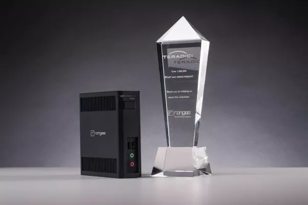 Bild: Der neue PCoIP Zero Client von Rangee ist per Power-over-Ethernet betreibbar