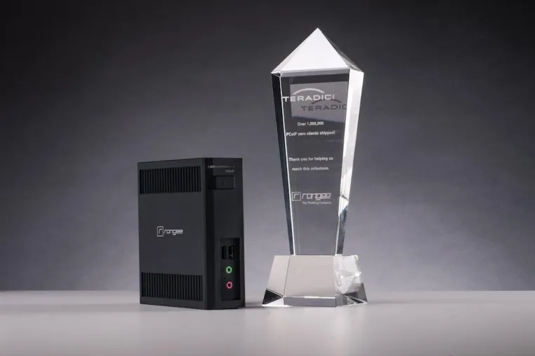Bild: Der neue PCoIP Zero Client von Rangee ist per Power-over-Ethernet betreibbar