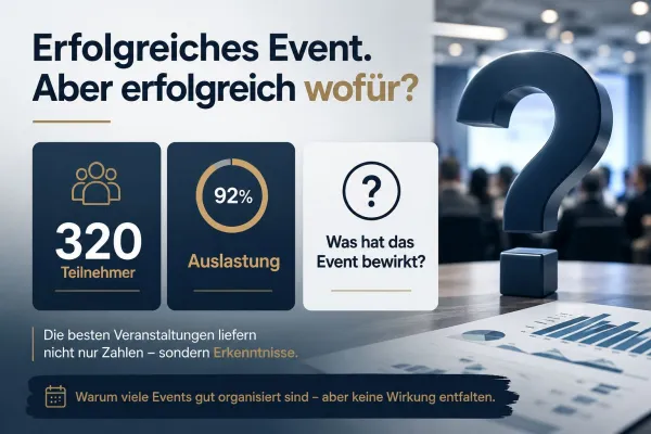 Bild: Warum viele Veranstaltungen erfolgreich wirken – aber keine belastbaren Erkenntnisse liefern