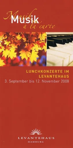 Bild: "Lunchkonzerte - Musik à la carte" - Fortsetzung der erfolgreichen Musik-Reihe im Levantehaus Hamburg