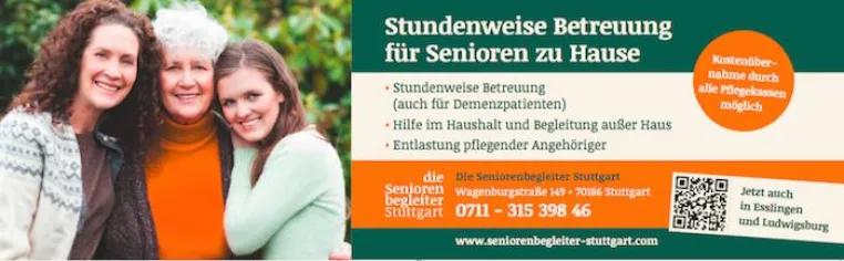 Bild: Individuelle Seniorenbetreuung zu Hause jetzt auch in Esslingen, Leinfelden-Echterdingen und Ludwigsburg