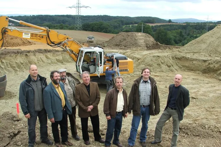 Bild: Baubeginn des ersten PROKON-Windparks in Rheinland-Pfalz