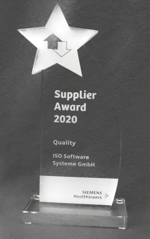 Die ISO gewinnt den begehrten Siemens Supplier Award 2020