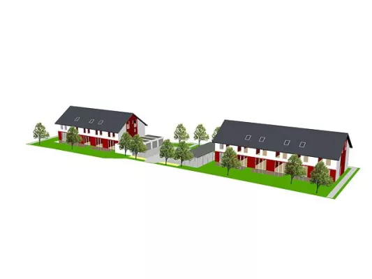 Bild: In Weinheim-Lützelsachsen entstehen 11 neue Reihenhäuser von Werner Wohnbau