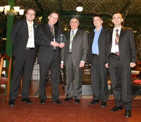 Bild: Auszeichnung - Internationaler GE Fast Track Award 2009 für Leipziger IT-Spezialisten und polnische Partner