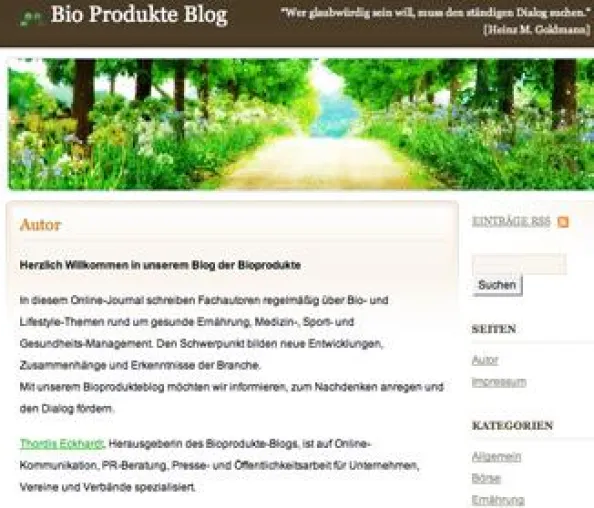 Bild: Bioprodukteblog: otexto startet neues Online-Projekt