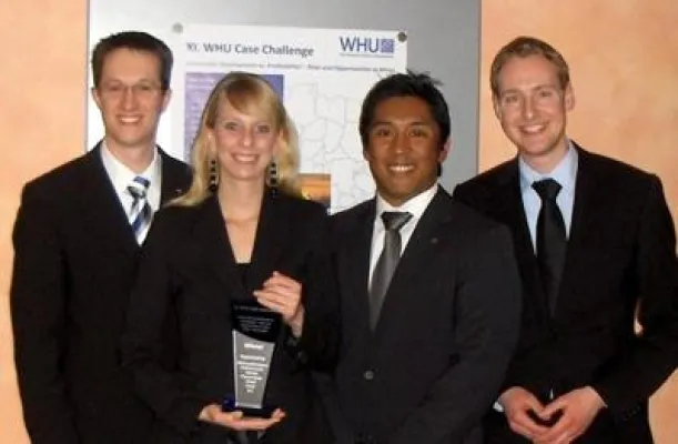 Bild: Team der Universität Düsseldorf Sieger des Internationalen Fallstudienwettbewerbs "XI. WHU Case Challenge"
