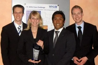 Bild: Team der Universität Düsseldorf Sieger des Internationalen Fallstudienwettbewerbs "XI. WHU Case Challenge"