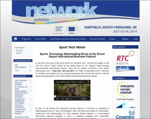Bild: Sport Tech Match - Kooperationsbörse vom 03. - 04.07.2014, Sheffield, UK