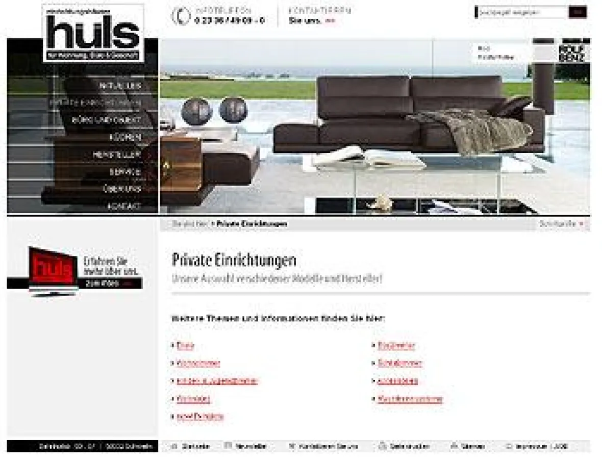 Euroweb bringt die Einrichtungshäuser Hüls ins Internet