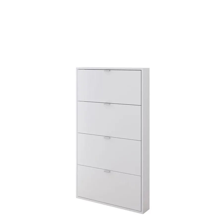 Schuhschrank in edlem, weissem Design