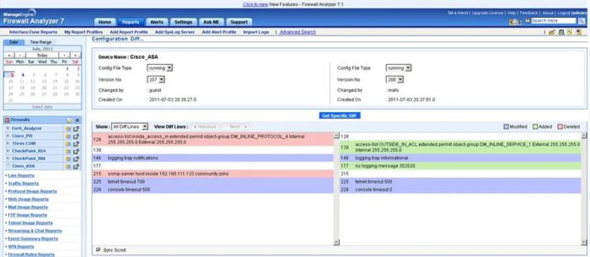 Firewall Analyzer von ManageEngine