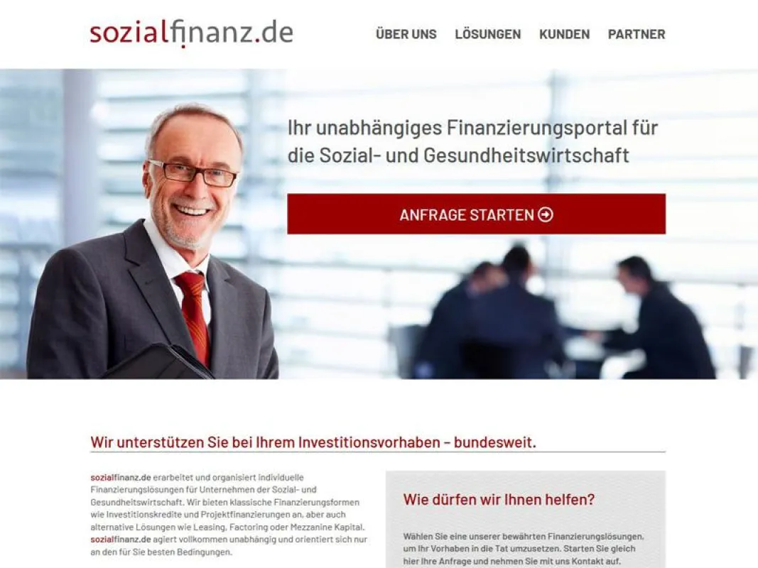 Der gesamte Prozess der Finanzierungsanfrage lässt sich über das Portal abwickeln.
