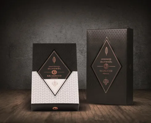 Bild: Neues Traumpaar für die Küche: edles Olivenöl- und Balsamico-Set von MEIN GENUSS