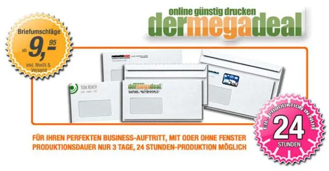 Bild: Bedruckte Briefumschläge – jetzt auch in Kleinauflage