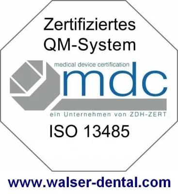 Bild: Dr. Walser Dental: Erfolgreiche Rezertifizierung nach DIN ISO 13485