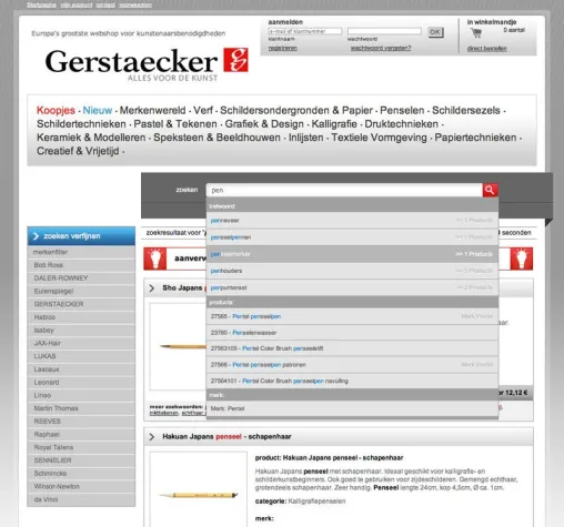 Bild: Gerstaecker startet neuen Internetshop gerstaecker.nl mit CASPARDO Suchtechnologie