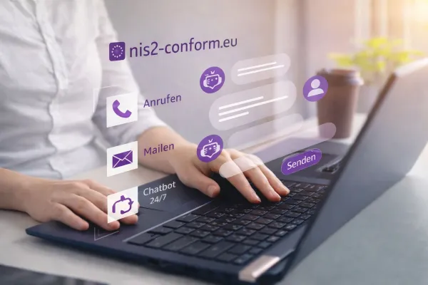 Bild: nis2-conform.eu – Wie ein digitales Selbstaudit Unternehmen bei der NIS2-Umsetzung unterstützt