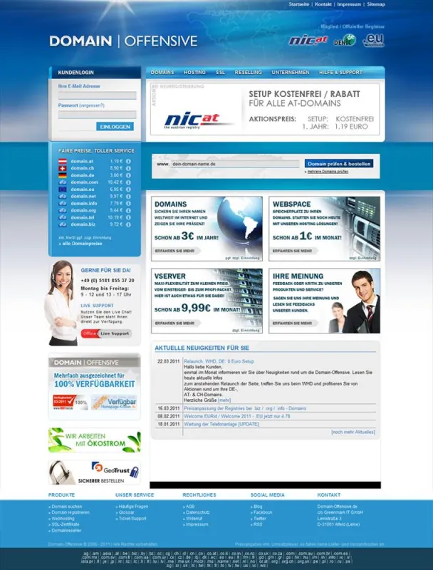 Screenshot der neuen Internetseite unter www.do.de