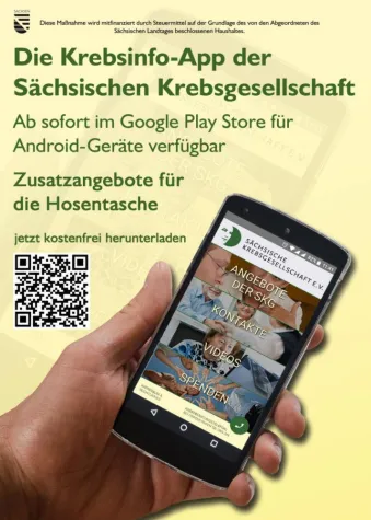 Bild: Krebsinfo-App der Sächsischen Krebsgesellschaft veröffentlicht