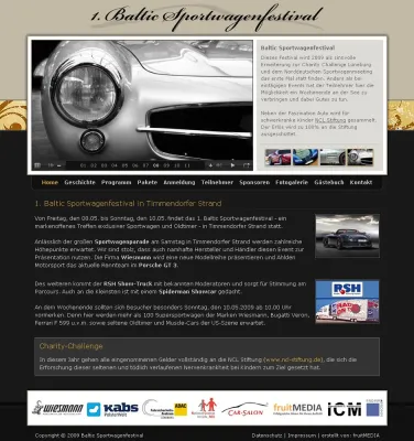 Bild: fruitMEDIA bringt das 1. Baltic Sportwagenfestival 2009 in Timmendorfer Strand ins Internet