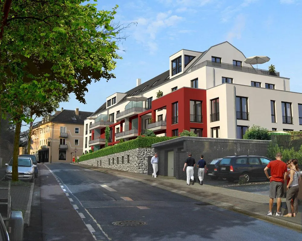 Rosengarten heißt das architektonisch reizvolle Gebäudeensemble mit 20 Eigentumswohnungen und 3 Einfamilienhäusern in der Ratinger-Innenstadt, das im Herbst 2010 fertig gestellt sein wird.