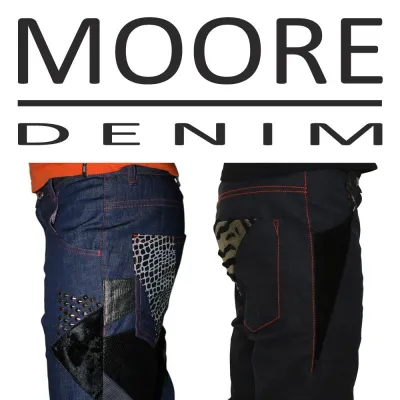 Bild: MOORE DENIM kombiniert in der aktuellen Herbst-/Winterkollektion 2014/15 Jeans mit Modestoffen