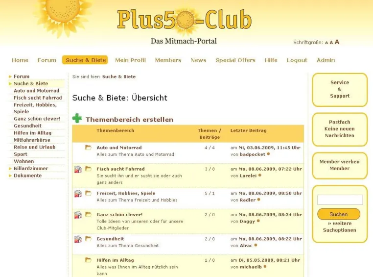 Bild: Plus50-Club: Partnersuche und nicht Kontakthof