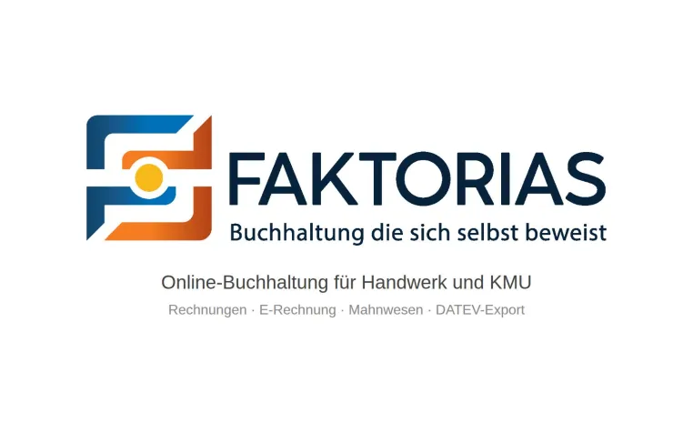 Bild: Faktorias: Online-Buchhaltung für Handwerk und KMU startet mit E-Rechnung, Steuerberater- und Prüferzugang
