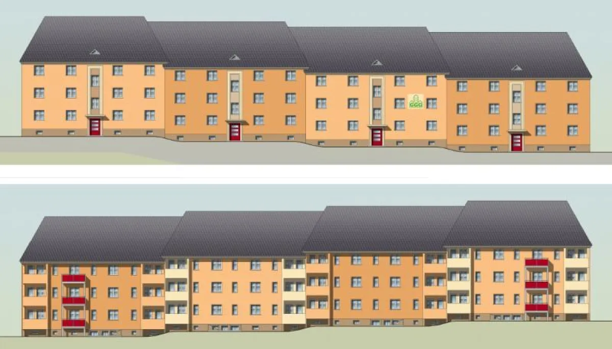 Entwurfsansicht Fassadengestaltung